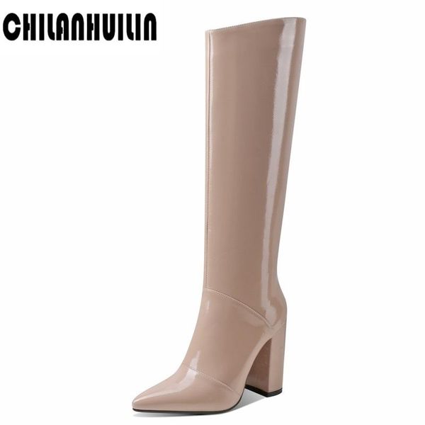 boots europe america microfiber patent leather knee high for women fashion autumn winter thigh shoes, Black
boots europe america microfiber patent leather knee high for women fashion autumn winter thigh shoes, Black