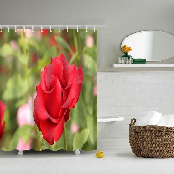 curtain & drapes red rose flower printing shower curtains for living room decoration polyester waterproof bathroom with hooks
curtain & drapes red rose flower printing shower curtains for living room decoration polyester waterproof bathroom with hooks