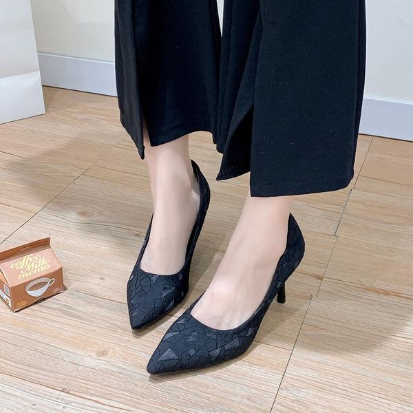 dress shoes 2021 spring autumn shallow mouth high heels women fresh wild fashion casual girls fine heel pointed w32-02, Black
dress shoes 2021 spring autumn shallow mouth high heels women fresh wild fashion casual girls fine heel pointed w32-02, Black
