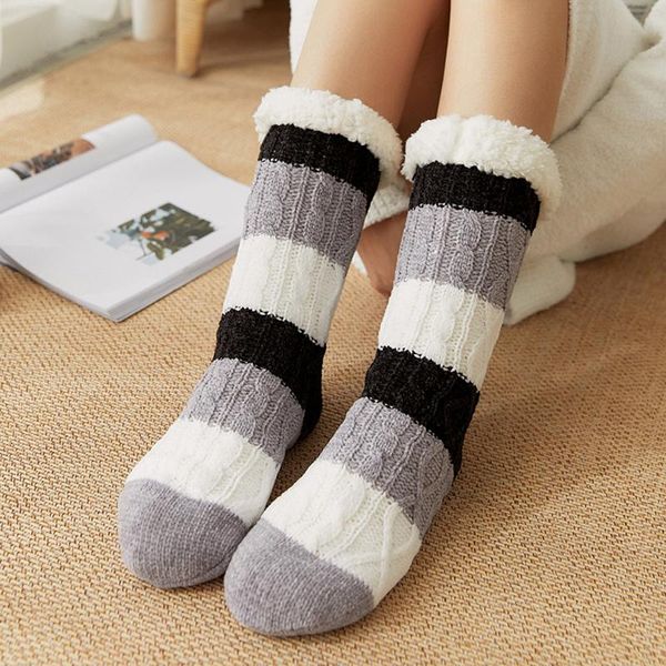 sports socks women warm non-slip stockings stripes winter soft cute thick fleece for outdoor indoor, Black
sports socks women warm non-slip stockings stripes winter soft cute thick fleece for outdoor indoor, Black