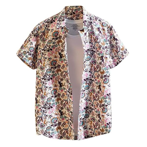 men's casual shirts 2021 multicolor men loose beach shirt floral printed hawaii summer short sleeve #g30, White;black
men's casual shirts 2021 multicolor men loose beach shirt floral printed hawaii summer short sleeve #g30, White;black