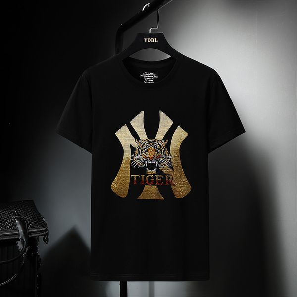 fashion t shirt short sleeve men's 2021 summer drill large slim round neck tiger head casual spirit guy, White;black
fashion t shirt short sleeve men's 2021 summer drill large slim round neck tiger head casual spirit guy, White;black