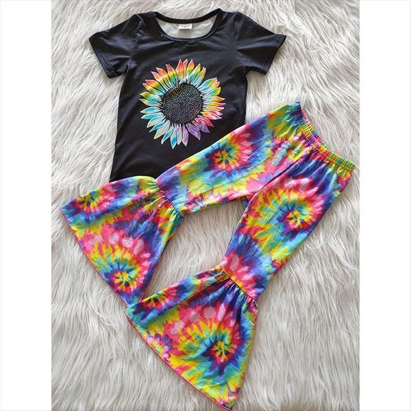 wholesale baby girls fashionable clothing sunflower tie dye shirt bell bottom pants sets infant kids boutique children outfits, White
wholesale baby girls fashionable clothing sunflower tie dye shirt bell bottom pants sets infant kids boutique children outfits, White