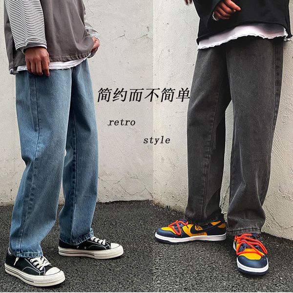 jeans korean wide-leg men's fashion casual retro harajuku jeans men streetwear loose hip-hop straight-leg denim trousers mens 3jji, Blue
jeans korean wide-leg men's fashion casual retro harajuku jeans men streetwear loose hip-hop straight-leg denim trousers mens 3jji, Blue