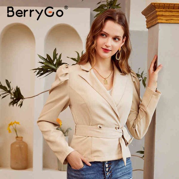 berrygo elegant light apricot autumn winter jacket office lady puff sleeve v-neck women fashion belt short coat 210513, Black;brown
berrygo elegant light apricot autumn winter jacket office lady puff sleeve v-neck women fashion belt short coat 210513, Black;brown