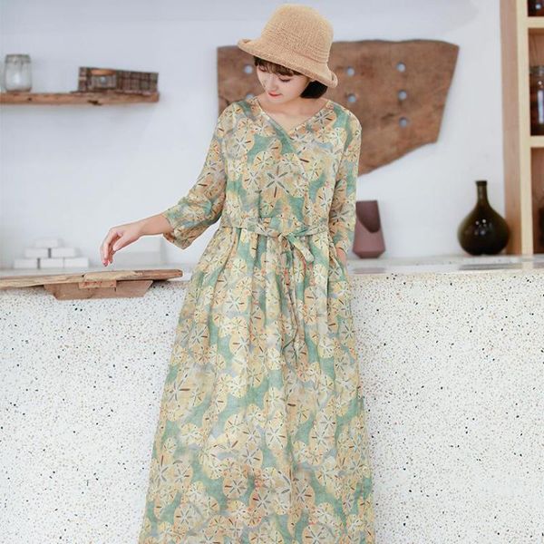 johnature print women dress loose vintage spring v-neck women clothes leisure concise linen comfortable ladies dresses 210521, Black;gray
johnature print women dress loose vintage spring v-neck women clothes leisure concise linen comfortable ladies dresses 210521, Black;gray