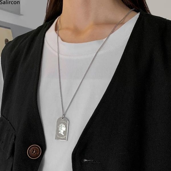 pendant necklaces kpop titanium steel accessories geometric necklace for women men hip hop link chain gothic couple jewelry, Silver
pendant necklaces kpop titanium steel accessories geometric necklace for women men hip hop link chain gothic couple jewelry, Silver