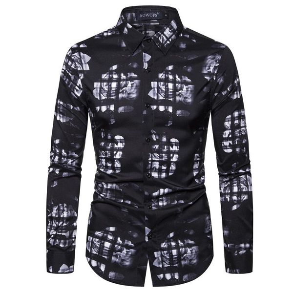 men's casual shirts ys042 spring & autumn clothing large size shirt trend digital printing long sleeve, White;black
men's casual shirts ys042 spring & autumn clothing large size shirt trend digital printing long sleeve, White;black