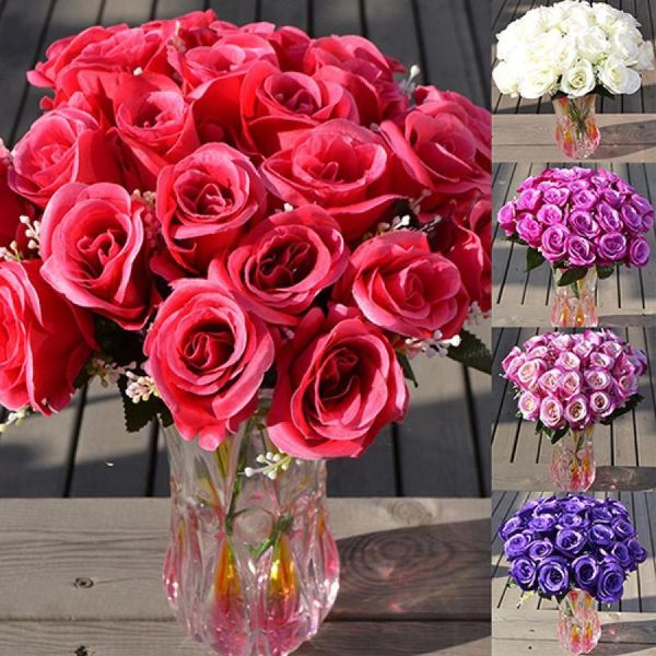 decorative flowers & wreaths 1 large bouquet 24 heads fake rose small artificial flower wedding party decor
decorative flowers & wreaths 1 large bouquet 24 heads fake rose small artificial flower wedding party decor