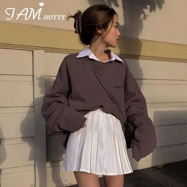 harajuku oversized hoodies women brown letter embroidery cotton long sleeve pullover girls casual aesthetic sweatshirts iamy y0820, Black
harajuku oversized hoodies women brown letter embroidery cotton long sleeve pullover girls casual aesthetic sweatshirts iamy y0820, Black