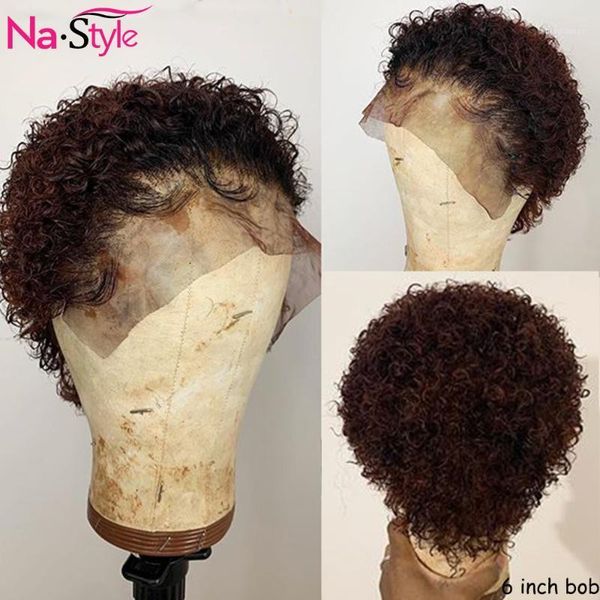 #4 pixie cut wig human hair colored water wave bob 13x6 short lace front wigs pre plucked bleached knots 130% remy1, Black;brown
#4 pixie cut wig human hair colored water wave bob 13x6 short lace front wigs pre plucked bleached knots 130% remy1, Black;brown