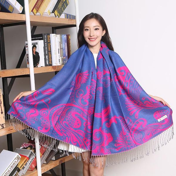 scarves autumn winter oversize shawls women jacquard pashmina wrap tassels soft poncho reversible mujer bufanda cachecol feminino, Blue;gray
scarves autumn winter oversize shawls women jacquard pashmina wrap tassels soft poncho reversible mujer bufanda cachecol feminino, Blue;gray
