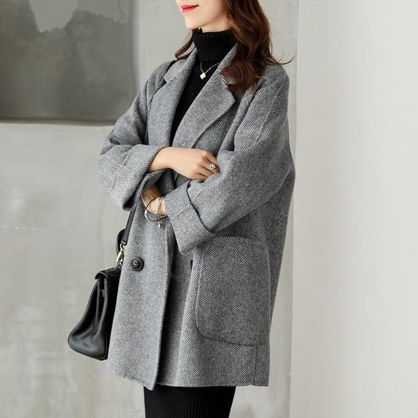 women's wool & blends double side coat female alpaca autumn winter jacket women woolen coats korean long jackets abrigo mujer my, Black
women's wool & blends double side coat female alpaca autumn winter jacket women woolen coats korean long jackets abrigo mujer my, Black