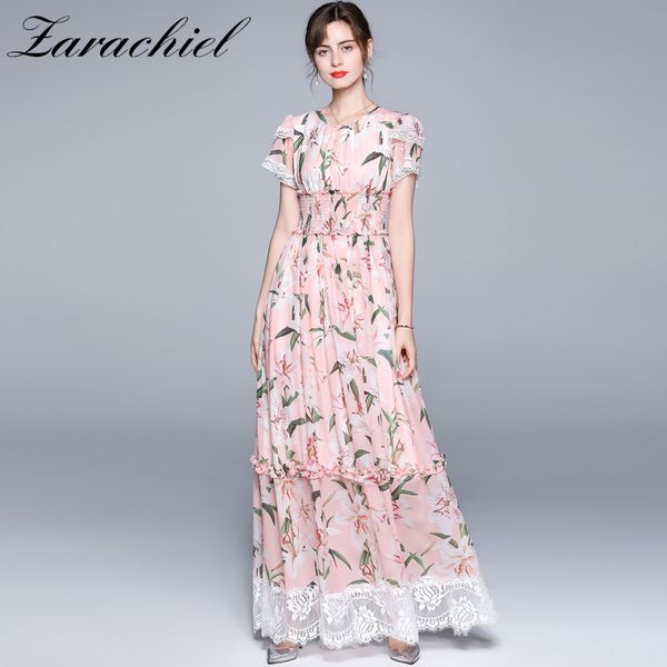 summer runway floral patchwork lace chiffon pink maxi dress women short sleeve elegant lilies printed beach boho sundresss 210416, Black;gray
summer runway floral patchwork lace chiffon pink maxi dress women short sleeve elegant lilies printed beach boho sundresss 210416, Black;gray