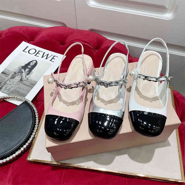 2021 family iu m pearl * chain sandals women's thick heel baotou back air color matching single shoes 2021 spring and summer new prince, Black
2021 family iu m pearl * chain sandals women's thick heel baotou back air color matching single shoes 2021 spring and summer new prince, Black