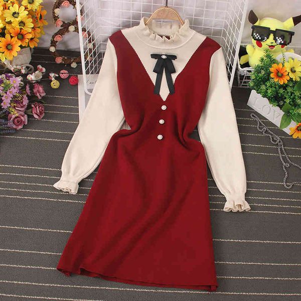 dresses autumn winter women o-neck long sleeve knitted hit color sweater female a-line jumpers dress, Black;gray
dresses autumn winter women o-neck long sleeve knitted hit color sweater female a-line jumpers dress, Black;gray