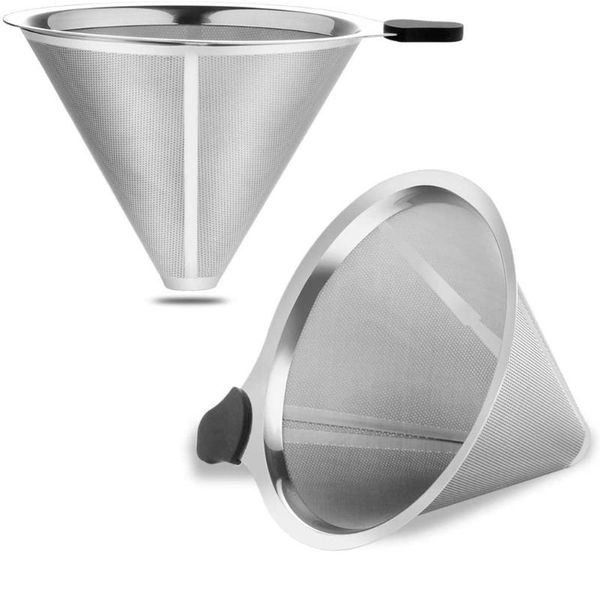 coffee filters cone shape paperless stainless steel strainer durable pour over filter dripper silver mesh for maker
coffee filters cone shape paperless stainless steel strainer durable pour over filter dripper silver mesh for maker