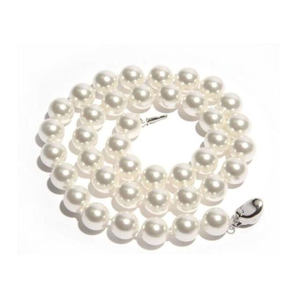 chains elegant white shell pearl necklace 8 10mm beads choker clavicle chain torque for women wedding jewelry collar 2021, Silver
chains elegant white shell pearl necklace 8 10mm beads choker clavicle chain torque for women wedding jewelry collar 2021, Silver