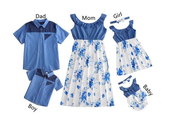 family matching outfits 2021 summer set denim blue printing dress t-shirt baby rompers mommy and me clothes look
family matching outfits 2021 summer set denim blue printing dress t-shirt baby rompers mommy and me clothes look