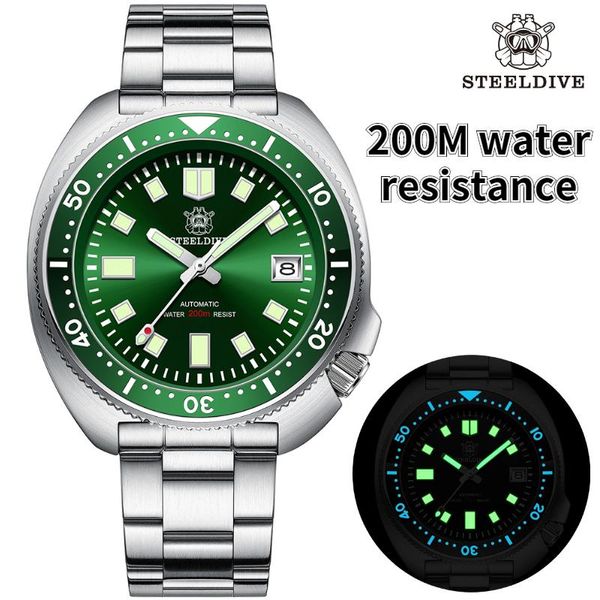wristwatches steeldive sd1970 men's dive watch nh35 dail 200m water resistance luxury diver automatic mechanical watches with ceramic b, Slivery;brown
wristwatches steeldive sd1970 men's dive watch nh35 dail 200m water resistance luxury diver automatic mechanical watches with ceramic b, Slivery;brown