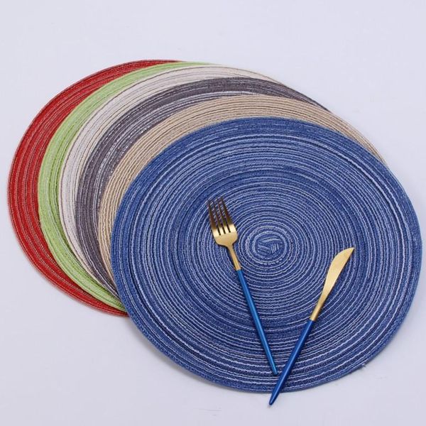 mats & pads 1pc table mat ramie insulation pad solid round design placemats linen non slip kitchen accessories
mats & pads 1pc table mat ramie insulation pad solid round design placemats linen non slip kitchen accessories