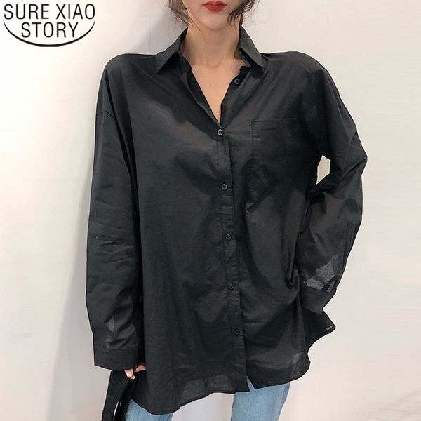 black long women blouse cotton button up shirt korean fashion clothing loose ladies pocket shirts blusas mujer 13313 210417, White
black long women blouse cotton button up shirt korean fashion clothing loose ladies pocket shirts blusas mujer 13313 210417, White