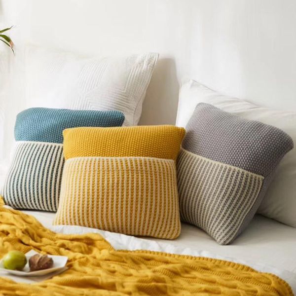 cushion/decorative pillow yellow grey green navy crochet knitted cushion cover pocket storage home sofa bed living room 45x45cm pillowcase
cushion/decorative pillow yellow grey green navy crochet knitted cushion cover pocket storage home sofa bed living room 45x45cm pillowcase