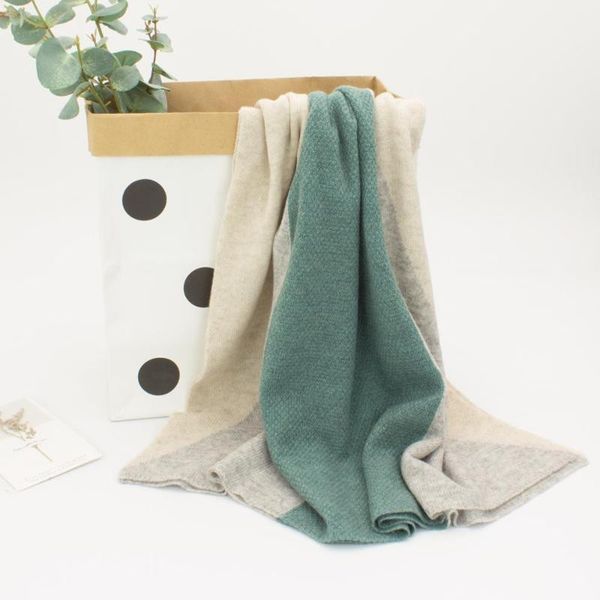 100% cashmere scarf ladies fashion wild autumn and winter warm three-color knitted scarves, Blue;gray
100% cashmere scarf ladies fashion wild autumn and winter warm three-color knitted scarves, Blue;gray