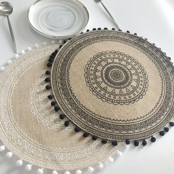 mats & pads 1pcs heat insulation dining table mat 38cm round delicate embroidery dessert pan placemat non-slip coffee cup
mats & pads 1pcs heat insulation dining table mat 38cm round delicate embroidery dessert pan placemat non-slip coffee cup