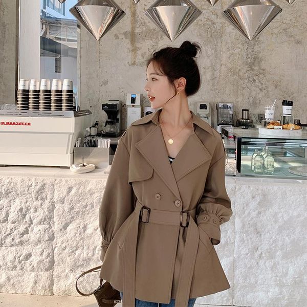 women's trench coats short women windbreaker fashion lantern sleeve turn-down collar female coat double breasted spring wild, Tan;black
women's trench coats short women windbreaker fashion lantern sleeve turn-down collar female coat double breasted spring wild, Tan;black