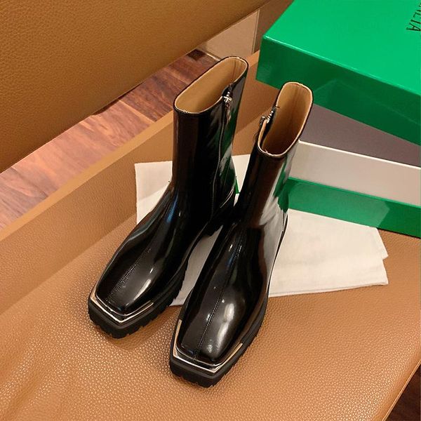 boots ins square toe shoes woman metallic mid calf botas mujer platform zapatos de zipper behind ladies pumps, Black
boots ins square toe shoes woman metallic mid calf botas mujer platform zapatos de zipper behind ladies pumps, Black
