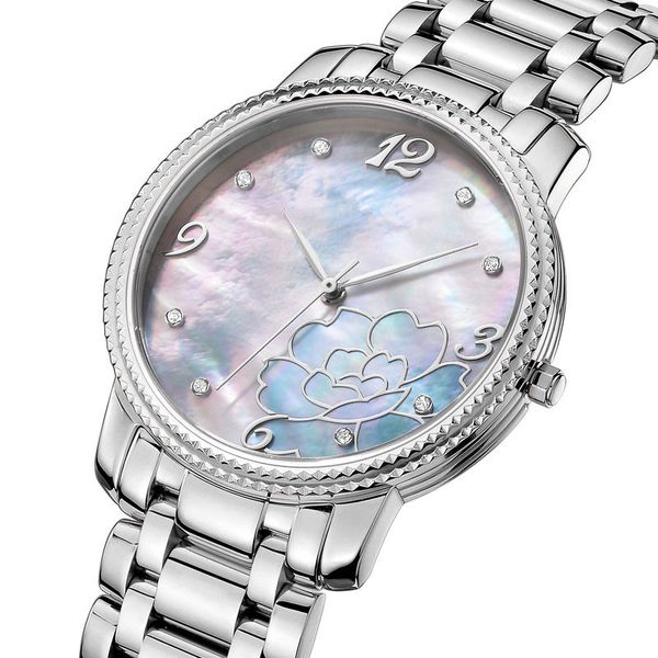 high grade swiss fashion diamond inlaid women's watch natural fritillaria face pattern korean fine steel band, Slivery;brown
high grade swiss fashion diamond inlaid women's watch natural fritillaria face pattern korean fine steel band, Slivery;brown