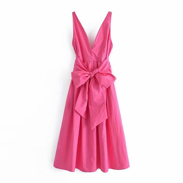 casual dresses woman sweet rose red poplin v neck dress 2021 summer backless beach long ladies cute bow sleeveless, Black;gray
casual dresses woman sweet rose red poplin v neck dress 2021 summer backless beach long ladies cute bow sleeveless, Black;gray