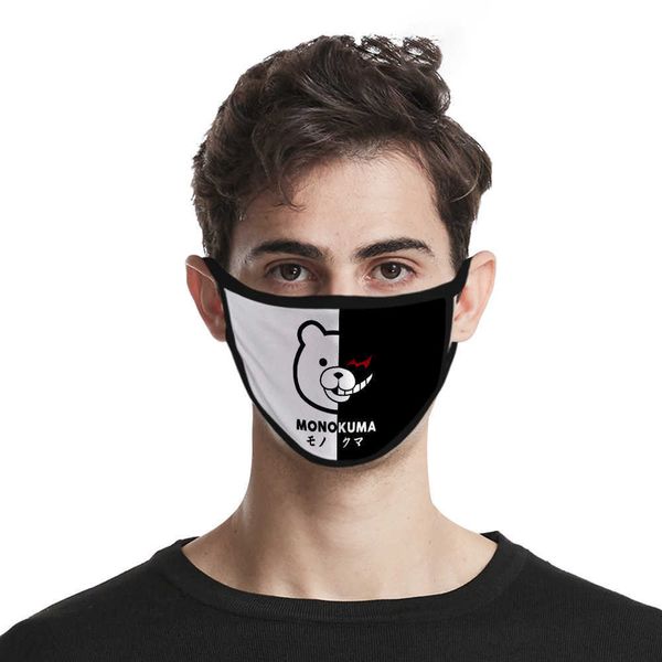mask black and white bear 3d digital printed fashion printed ice cloth washable 
mask black and white bear 3d digital printed fashion printed ice cloth washable