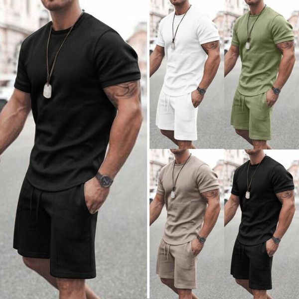 men's tracksuits mens crew neck short sleeve t-shirt shorts set fitness gym sport tracksuit, Gray
men's tracksuits mens crew neck short sleeve t-shirt shorts set fitness gym sport tracksuit, Gray