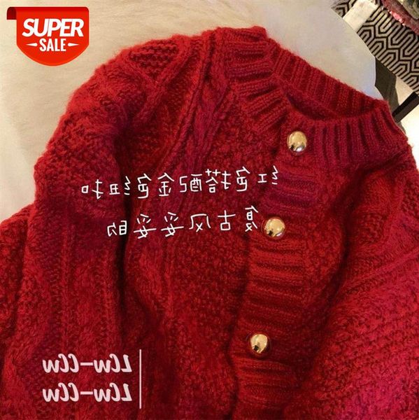 christmas red diamond single-breasted sweater hong kong style retro year knit short coat women #ab8f, White
christmas red diamond single-breasted sweater hong kong style retro year knit short coat women #ab8f, White