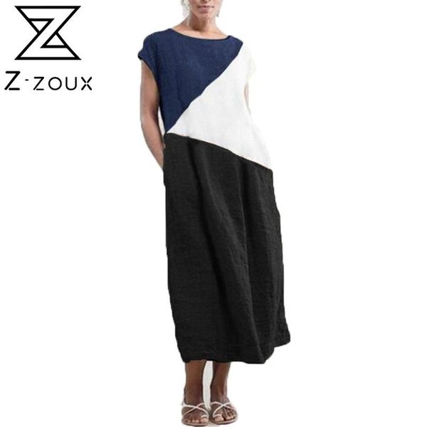 women dress color matching short sleeve plus size long cotton dresses summer fashion 210524, Black;gray
women dress color matching short sleeve plus size long cotton dresses summer fashion 210524, Black;gray