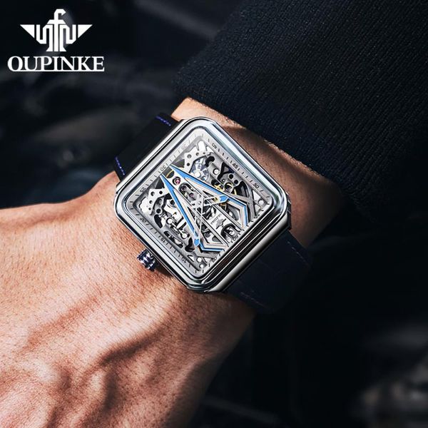 wristwatches oupinke watch men automatic skeleton mechanical steampunk sapphire glass square leather transparent sports wristwatch, Slivery;brown
wristwatches oupinke watch men automatic skeleton mechanical steampunk sapphire glass square leather transparent sports wristwatch, Slivery;brown
