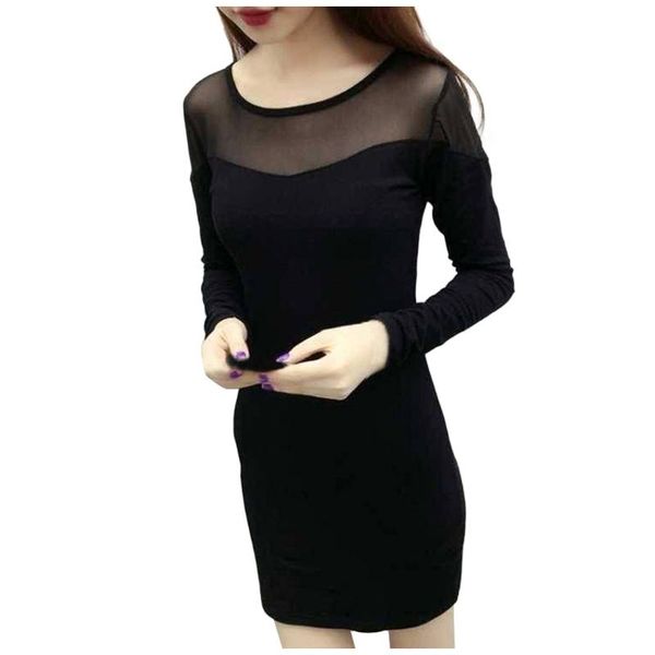 bodycon dress women autumn mesh sleeve splice o neck mini club fitting slim vestidos#y3 casual dresses, Black;gray
bodycon dress women autumn mesh sleeve splice o neck mini club fitting slim vestidos#y3 casual dresses, Black;gray