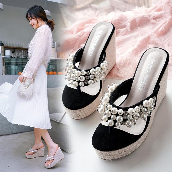 slippers diamond sandals shiny rhinestones flip flops women holidays beach shoes wedge platform sandal mules a345 rubber, Black
slippers diamond sandals shiny rhinestones flip flops women holidays beach shoes wedge platform sandal mules a345 rubber, Black