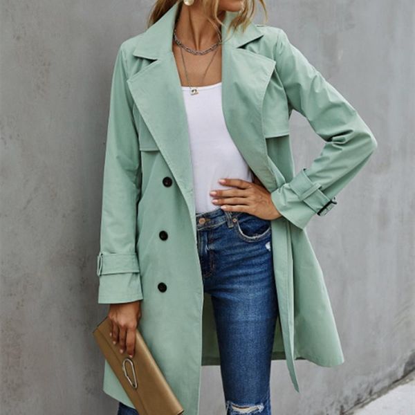 women's trench coats fashion women casual solid color coat elagant long sleeve lapel neck double breasted belted for female, Tan;black
women's trench coats fashion women casual solid color coat elagant long sleeve lapel neck double breasted belted for female, Tan;black