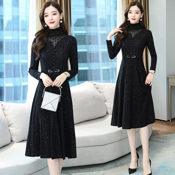 casual dresses 2021 autumn winter korean black vintage midi dress 4xl plus size elegant long sleeve women bodycon party vestidos, Black;gray
casual dresses 2021 autumn winter korean black vintage midi dress 4xl plus size elegant long sleeve women bodycon party vestidos, Black;gray