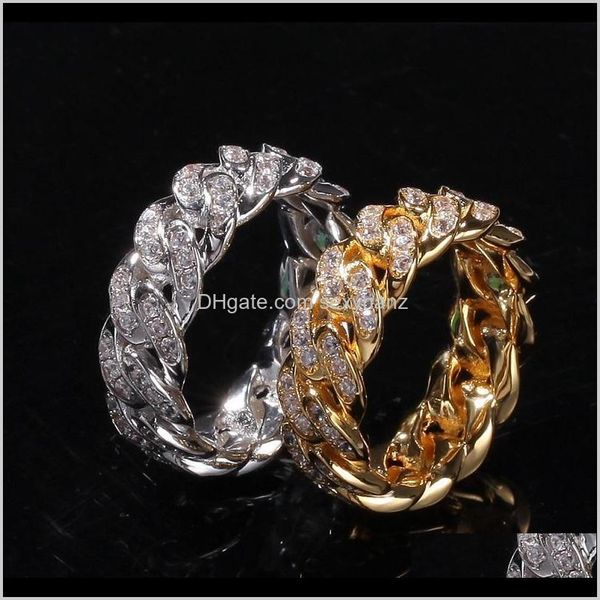 jewelry drop delivery 2021 hip hop zircon cuban chain rings 8mm gold color fashion mens cz crystal link band punk finger ring for men women, Silver
jewelry drop delivery 2021 hip hop zircon cuban chain rings 8mm gold color fashion mens cz crystal link band punk finger ring for men women, Silver