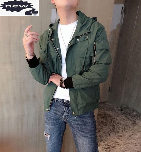 men's jackets 2021 spring mens hoody multi-pocket safari style outwear coat streetwear chaquetas hombre casual slim fit man jacket, Black;brown
men's jackets 2021 spring mens hoody multi-pocket safari style outwear coat streetwear chaquetas hombre casual slim fit man jacket, Black;brown