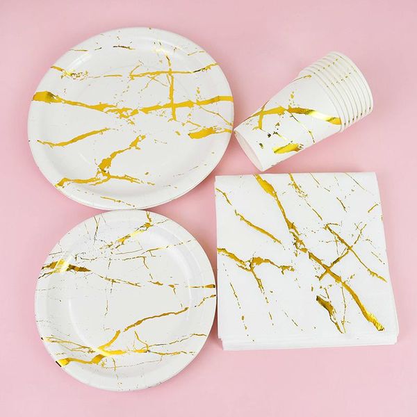 disposable dinnerware gold marbled tableware bronzing towel paper cup plate white set wedding birthday party decorations supplies
disposable dinnerware gold marbled tableware bronzing towel paper cup plate white set wedding birthday party decorations supplies