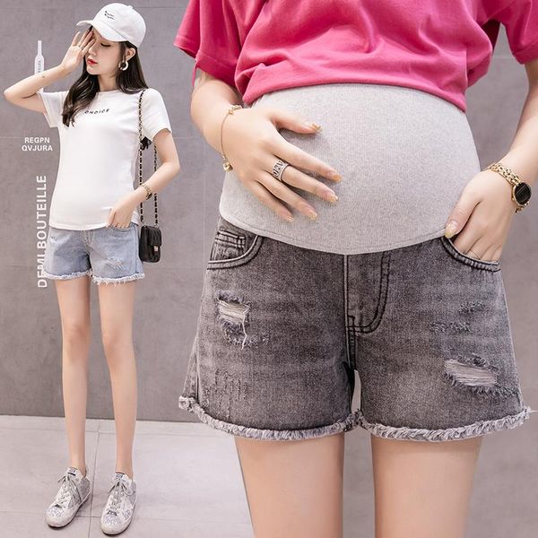 maternity bottoms 383# jeans shorts summer cropped denim pants belly support elastic waist trousers, White
maternity bottoms 383# jeans shorts summer cropped denim pants belly support elastic waist trousers, White