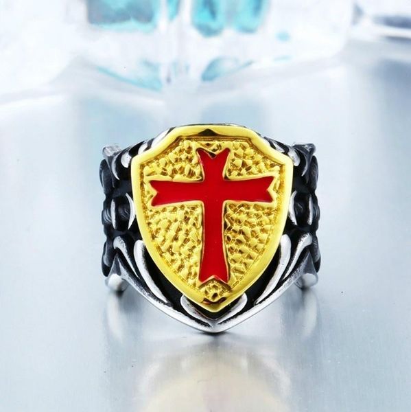 wedding rings classic retro trendy men's red cross stainless steel knight templar ring fashion casual jewelry gift, Slivery;golden
wedding rings classic retro trendy men's red cross stainless steel knight templar ring fashion casual jewelry gift, Slivery;golden