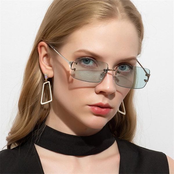 sunglasses 2021 retro women brand designer fashion rimless gradient sun glasses shades cutting lens ladies frameless eyeglasses, White;black
sunglasses 2021 retro women brand designer fashion rimless gradient sun glasses shades cutting lens ladies frameless eyeglasses, White;black