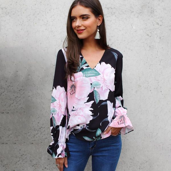 women's blouses & shirts 2021 autumn women print flower fashion blouse v-neck long sleeve streetwear butterfly elegant ruffles shirt, White
women's blouses & shirts 2021 autumn women print flower fashion blouse v-neck long sleeve streetwear butterfly elegant ruffles shirt, White