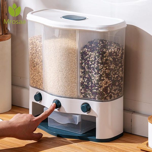 kitchen plastic sealed rice bucket storage box wall-mounted moisture-proof barrels household metering grain tank bottles & jars
kitchen plastic sealed rice bucket storage box wall-mounted moisture-proof barrels household metering grain tank bottles & jars